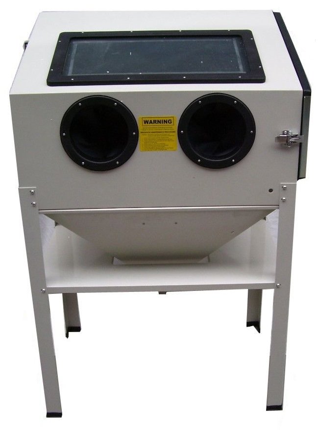 Mikrostrahlanlagen 220 Liter mit Auffangkegel und Ablassvorrichtung - Maximaldruck 8 bar